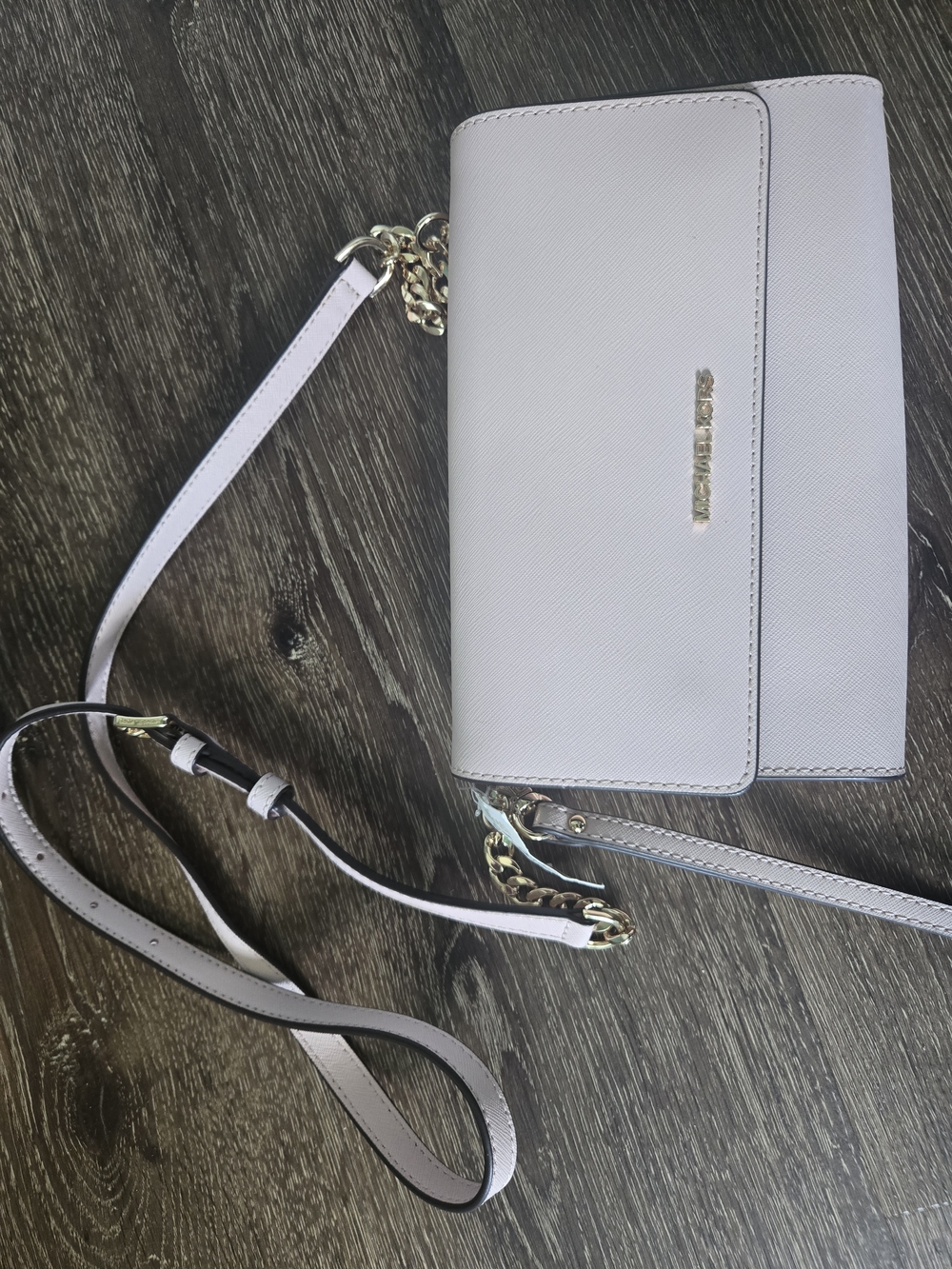 Michael Kors Pale Pink Saffiano Leather Crossbody